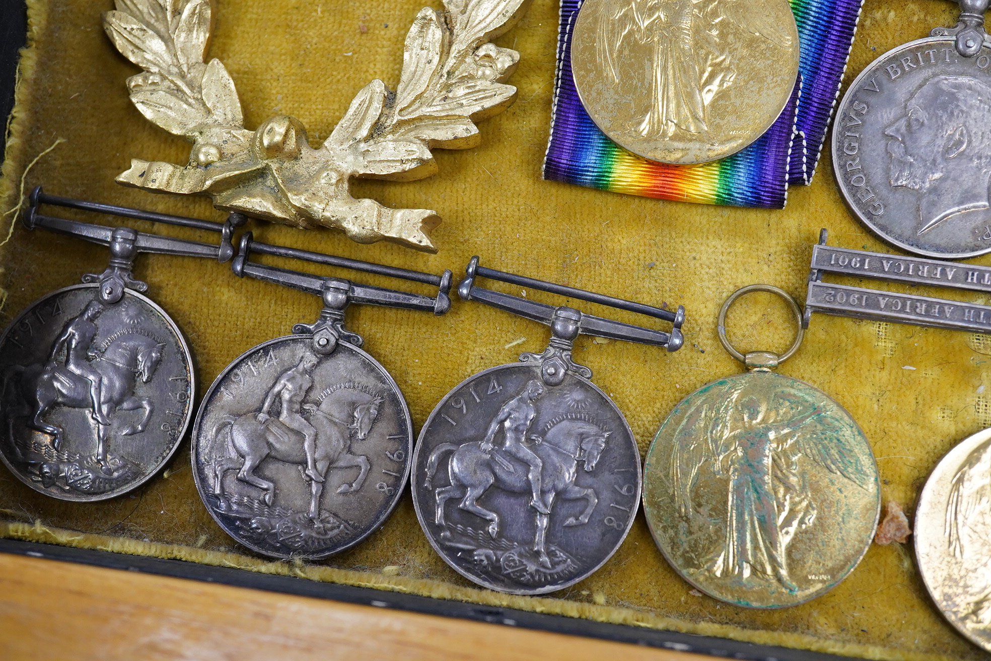 Twenty mainly First World War military medals including; seven Victory Medals, five British War Medals, a 1914 Star, a 1914-15 Star, a George VI Medal For Faithful Service, a WWII Defence Medal, a Victorian St. John’s Am